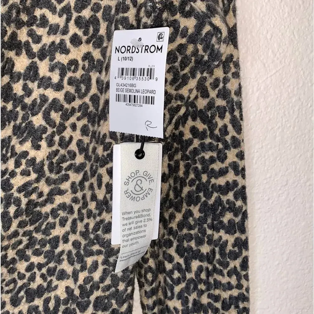 5/$25 NWT Treasure & Bond Girls Cheetah Tie Front Top - Picture 10 of 10